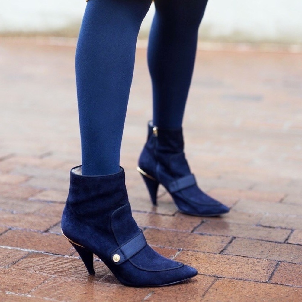 Nine West Suede Navy Booties - Picture 6 of 6